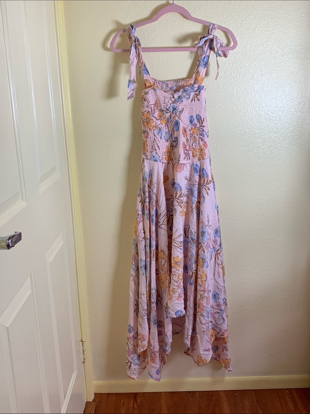 NWT Bailey Blue Pink Floral Maxi Dress, Size XL